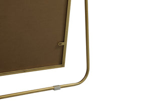 Metal Frame Rectangle Full Length Mirror 30x60 Inch in Brass