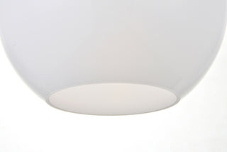 Baxter 1 Light Black Pendant With Frosted White Glass