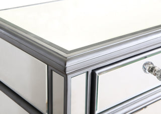1 Door Cabinet 24 in. x 16 in. x 27 in. in silver paint