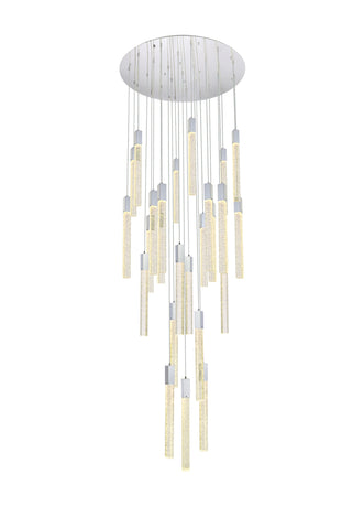 Weston 25 lights pendant in chrome