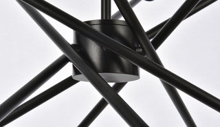 Armin 6 lights pendant in black