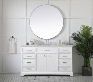 60 inch Single bathroom vanity in white