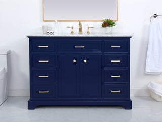 48 inch Single bathroom vanity in Blue