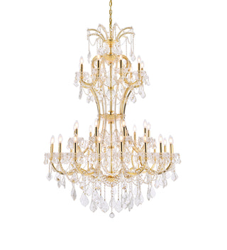 Maria Theresa 36 light Gold Chandelier Clear Royal Cut Crystal