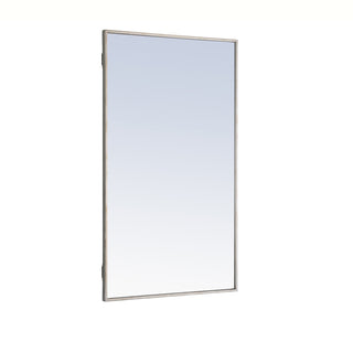 Metal frame Rectangle Mirror 24 inch Silver