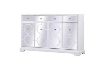 60 in. mirrored credenza in white