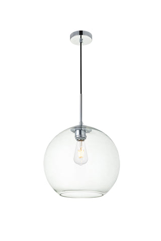 Baxter 1 Light Chrome Pendant With Clear Glass