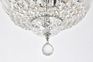 Tranquil 4 light Chrome Flush Mount Clear Royal Cut Crystal