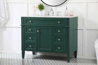 42 inch Single bathroom vanity in green