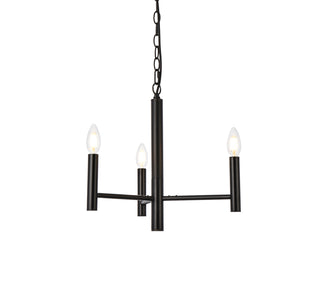 Carmella 3 lights pendant in black