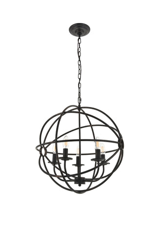 Octavia 5 light dark brown Pendant