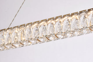 Monroe 38 inch LED linear pendant in gold