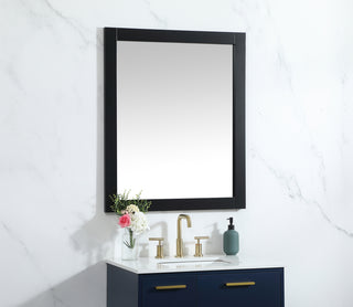 Aqua vanity mirror 30x36 inch in black