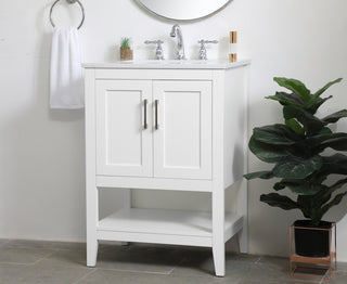 24 inch Single Bathroom Vanity in White