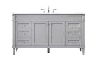 60 inch Single bathroom vanity in grey