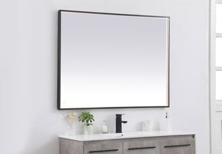 Pier 36x48 inch LED mirror with adjustable color temperature 3000K/4200K/6400K in black