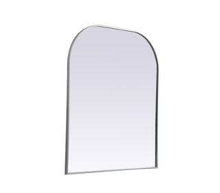 Metal Frame Arch Mirror 36x42 Inch in Silver