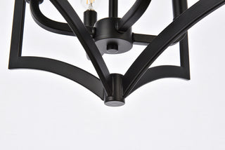 Kiera 4 lights pendant in black