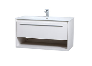 36 inch  Single Bathroom Floating Vanity in White