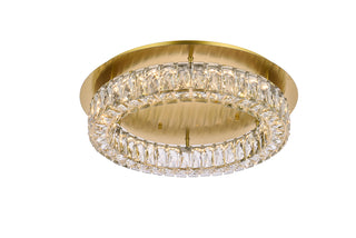 Monroe 22 inch LED Single flush mount in gold