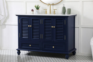 48 inch Single bathroom vanity in blue