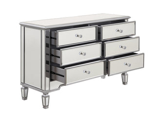 6 Drawer Dresser 48 in. x 18 in. x 32 in. in silver paint
