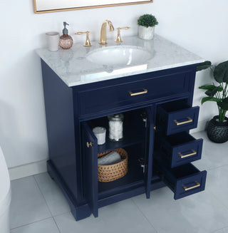 32 inch Single bathroom vanity in Blue