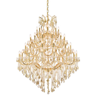 Maria Theresa 49 light Gold Chandelier Golden Teak (Smoky) Royal Cut Crystal