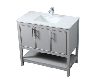 36 Inch SIngle Bathroom Vanity In Grey