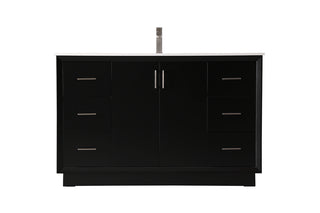 54 Inch SIngle Bathroom Vanity In Black