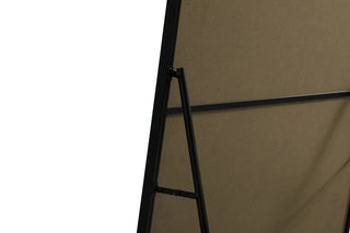 Soft Corner Metal Rectangle Full Length Mirror 32x72 Inch in Black