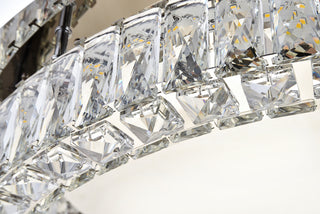 Monroe LED light Chrome Flush Mount Clear Royal Cut Crystal