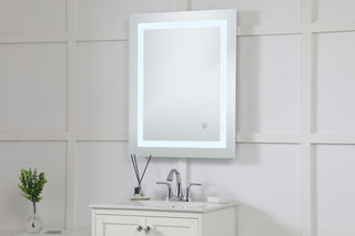 Helios 24in x 30in Hardwired LED mirror with touch sensor and color changing temperature 3000K/4200K/6400K