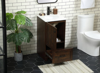 18 inch Single bathroom vanity in expresso