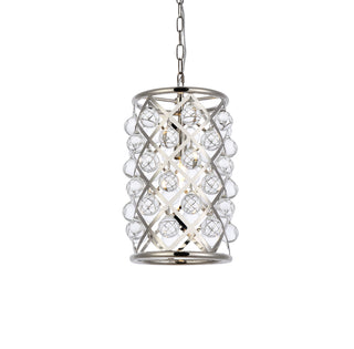 Madison 1 light polished Nickel Pendant Clear Royal Cut Crystal