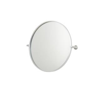 Round pivot mirror 24 inch in silver