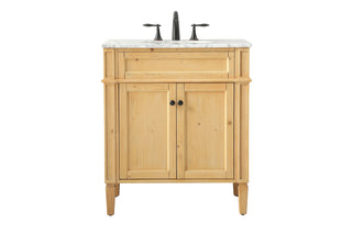 30 inch Single bathroom vanity in natural wood