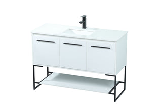 48 inch Single bathroom vanity in white