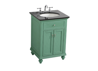 24 inch Single bathroom vanity in vintage mint