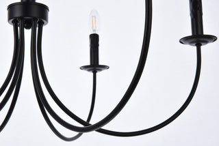 Brielle 6 lights pendant in black