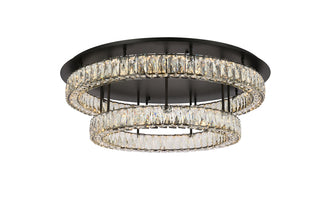 Monroe 33 inch LED double flush mount in black