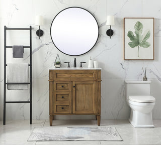 32 inch Single bathroom vanity in driftwood