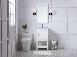 19 in. Single bathroom vanity set in White