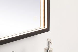 Pier 18x30 inch LED mirror with adjustable color temperature 3000K/4200K/6400K in black