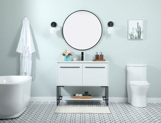 40 inch Single bathroom vanity in white