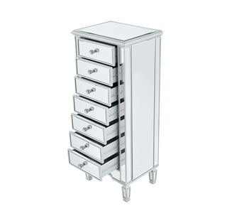 Lingerie Chest 7 drawers 20in. W x 15in. D x 48in. H in antique silver paint