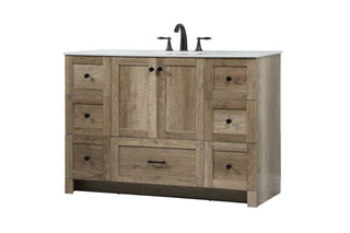 48 inch Single bathroom vanity in natural oak