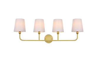 Colson 4 light Brass and Clear Bath Sconce