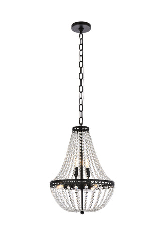 Valeria 14 inch pendant in black