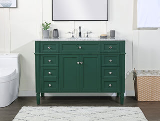 48 inch Single bathroom vanity in green